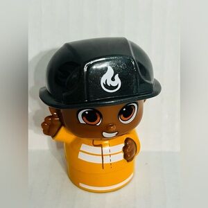 Mega Blocks Freddy Firefighter Toy Figure with Black Helmet
